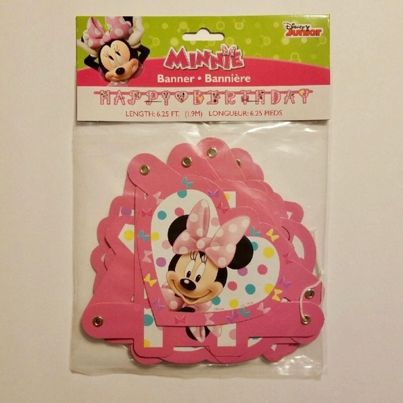 DISNEY MINNIE MOUSE HAPPY BIRTHDAY BANNER 6.25’